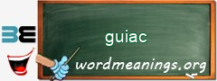 WordMeaning blackboard for guiac